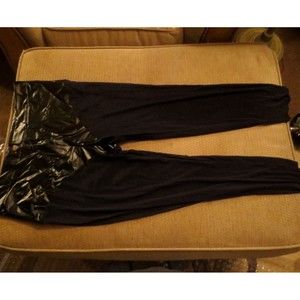 Sxglamr Women's See Through Black Leggings Faux Leather Plus Size 2x